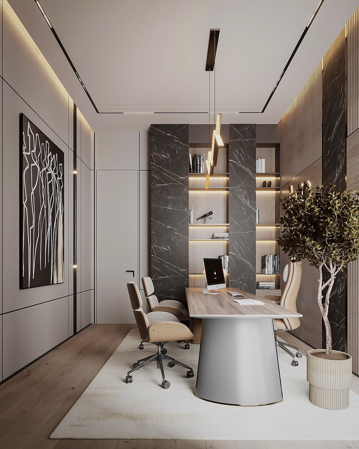 Modern ofis iç mekan tasarımı