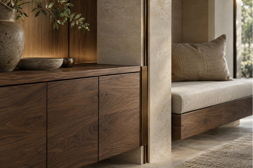 Timeless quality becomes visible in grain continuity, precise junctions and the way materials meet.