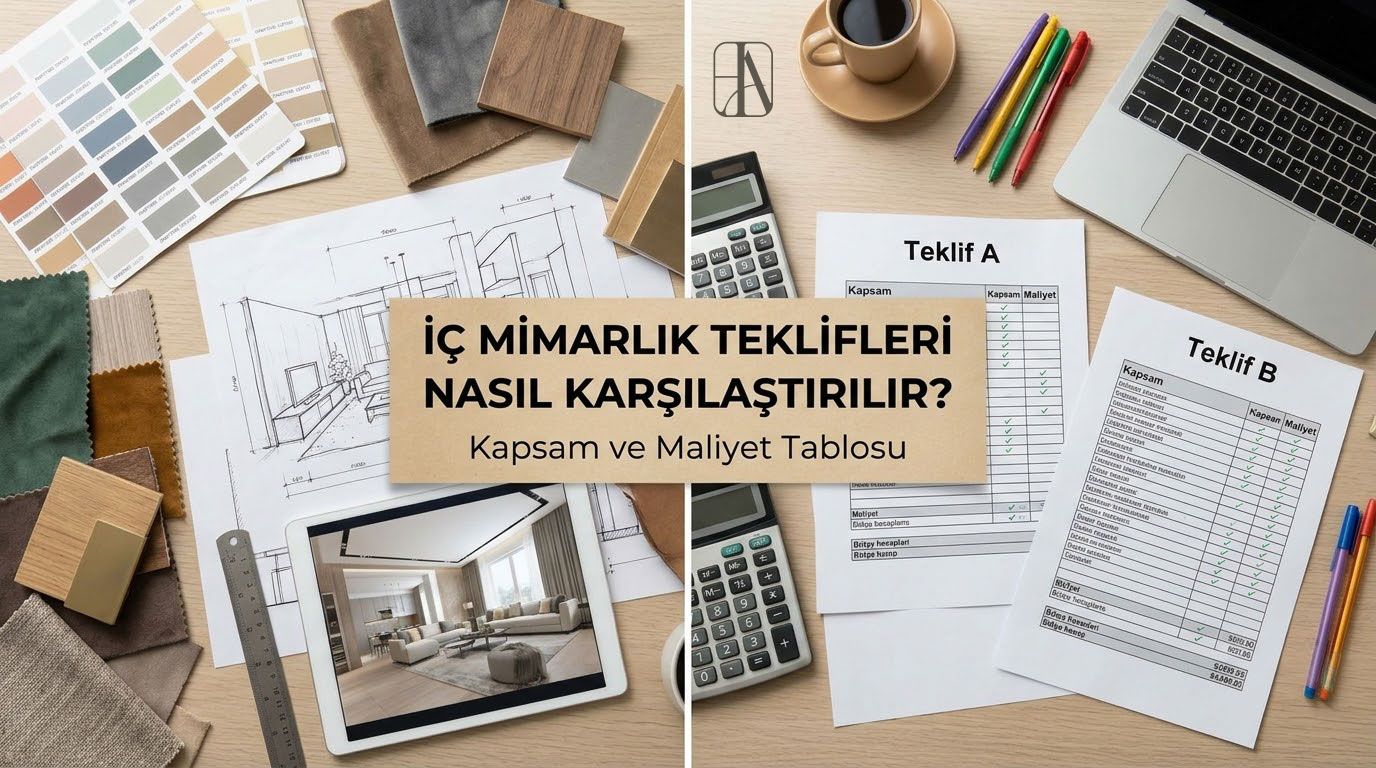 İç Mimarlık Teklifleri Nasıl Karşılaştırılır? Kapsam ve Maliyet Tablosu